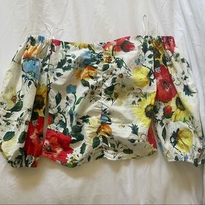 NWOT Zara Floral Puffy Sleeves Top Size Medium